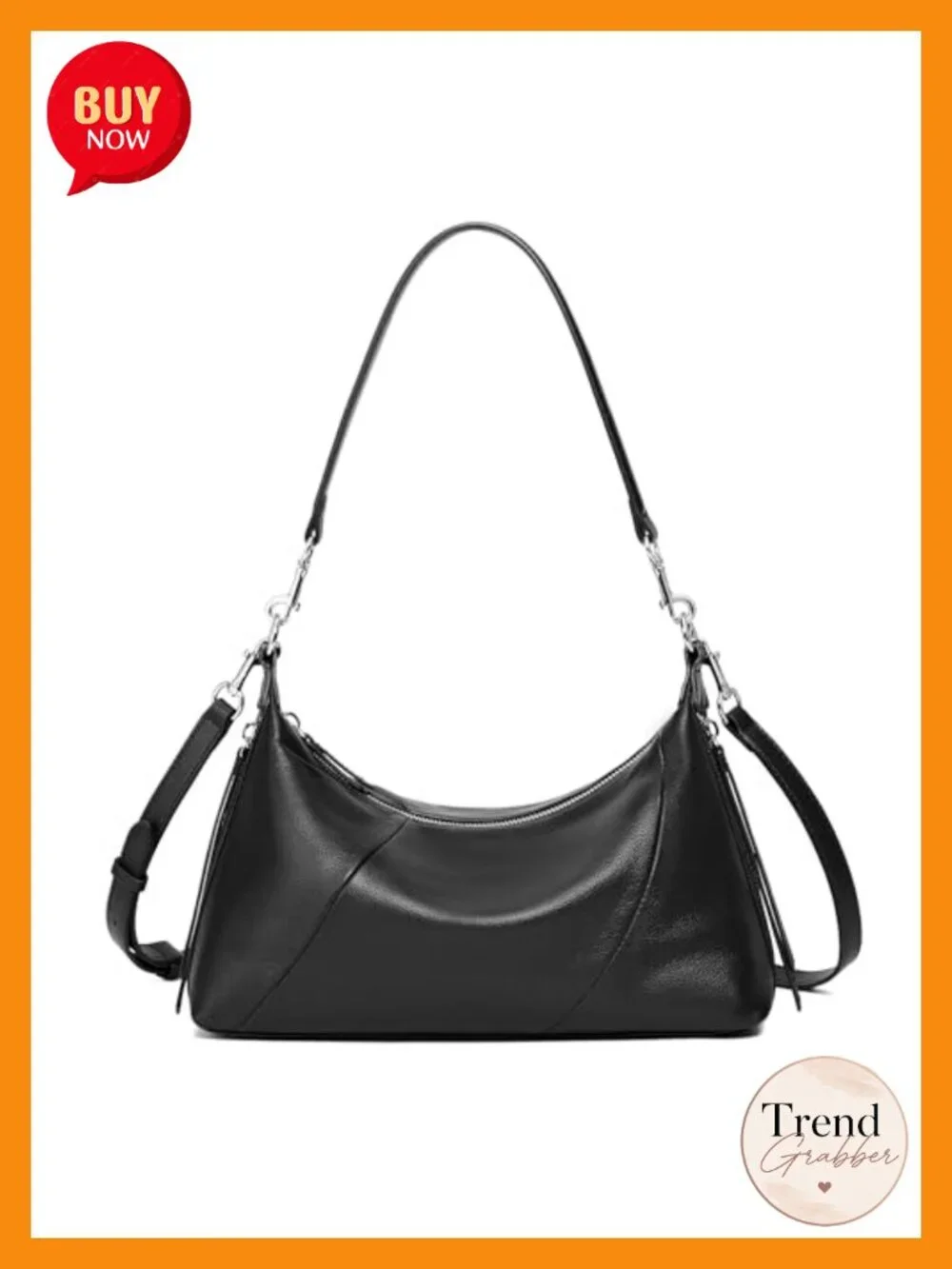 Genuine Leather Hobo Bag Women Lightweight Crossbody Shoulder Purse